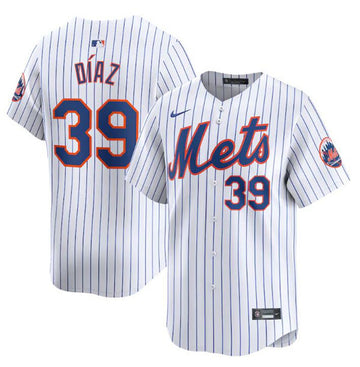 Edwin Diaz New York Mets white Limited jersey