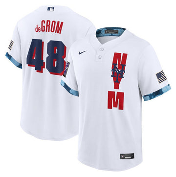 Jacob deGrom New York Mets white All-Star jersey