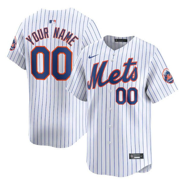Custom New York Mets white Limited jersey