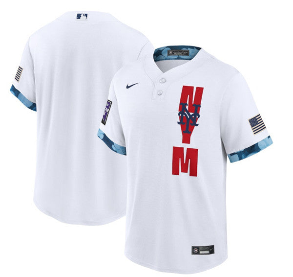 Custom New York Mets white All-Star jersey