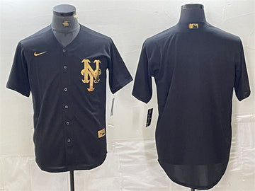 Custom New York Mets black jersey