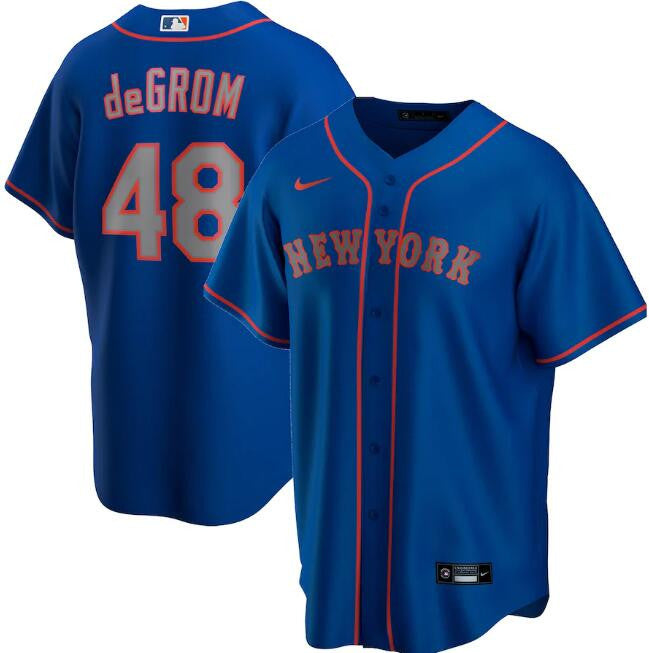 Jacob deGrom New York Mets blue jersey
