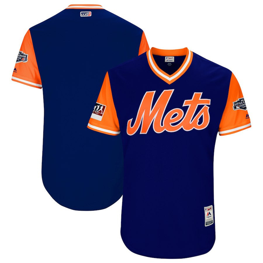 Majestic Royal New York Mets orange Classic jersey
