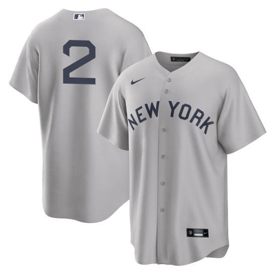Derek Jeter New York Yankees gray jersey
