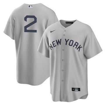Derek Jeter New York Yankees gray jersey