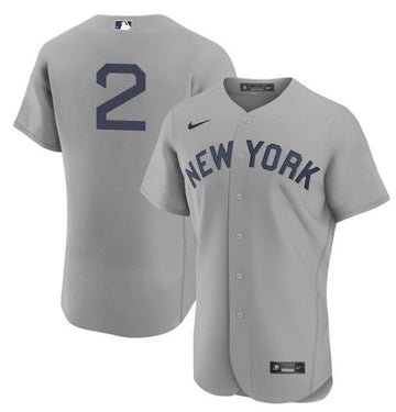 Derek Jeter New York Yankees gray jersey