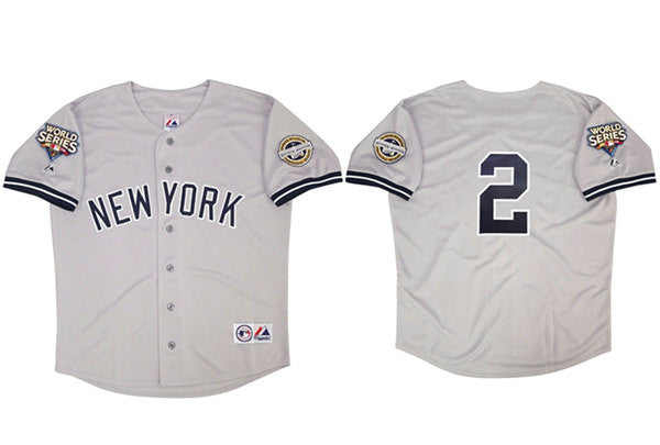 Derek Jeter New York Yankees gray jersey