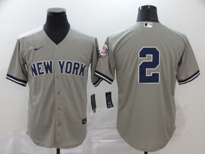Derek Jeter New York Yankees grey jersey