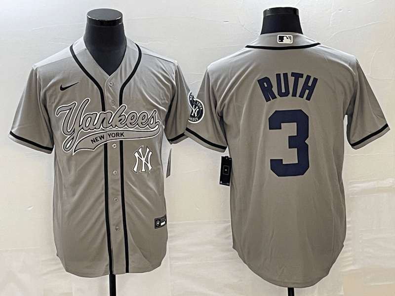 Babe Ruth New York Yankees gray jersey