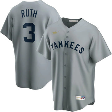 Babe Ruth New York Yankees grey jersey
