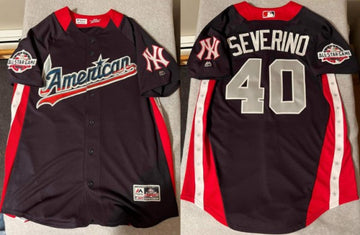 Luis Severino New York Yankees navy jersey