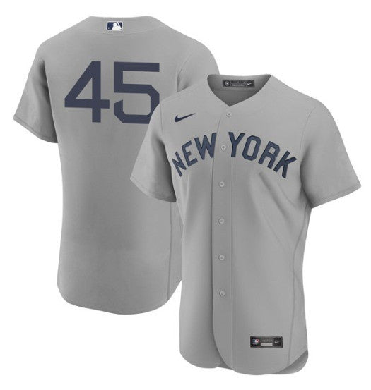 Gerrit Cole New York Yankees gray jersey