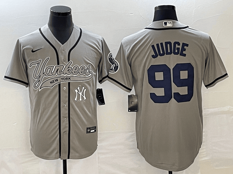 Aaron Judge New York Yankees gray jersey