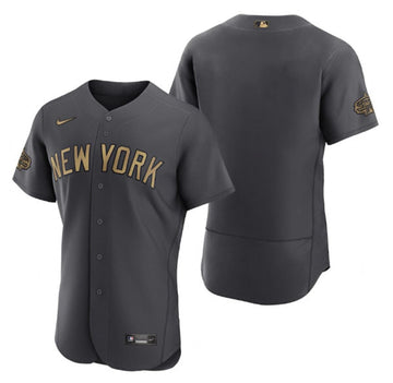 Custom New York Yankees charcoal All-Star jersey