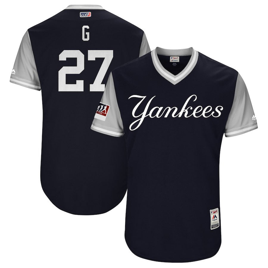 Giancarlo Stanton G Majestic New York Yankees navy jersey