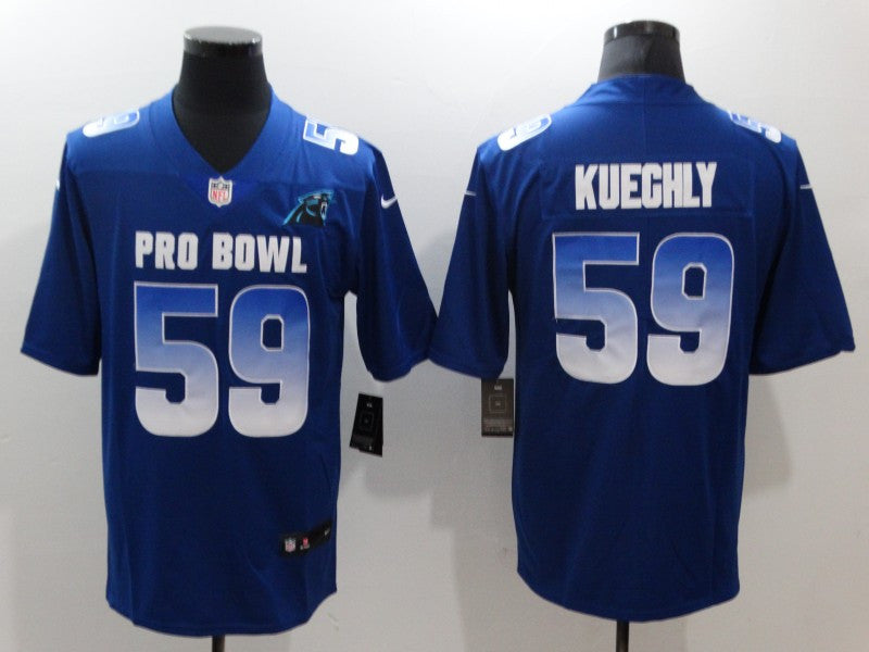 NFC Luke Kuechly Carolina Panthers royal Game jersey