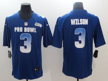 NFC Russell Wilson Seattle Seahawks royal Game jersey