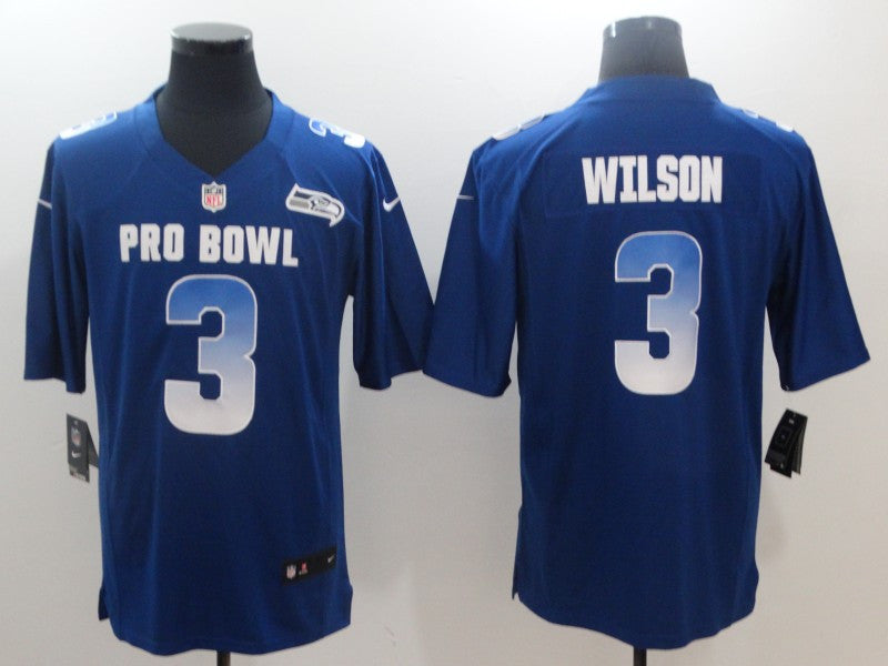 NFC Russell Wilson Seattle Seahawks royal Game jersey
