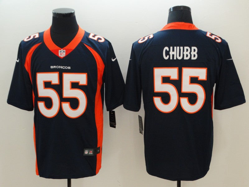 Bradley Chubb Denver Broncos navy Vapor jersey