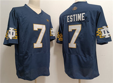 Audric Estim Notre Dame Fighting Irish navy Limited jersey