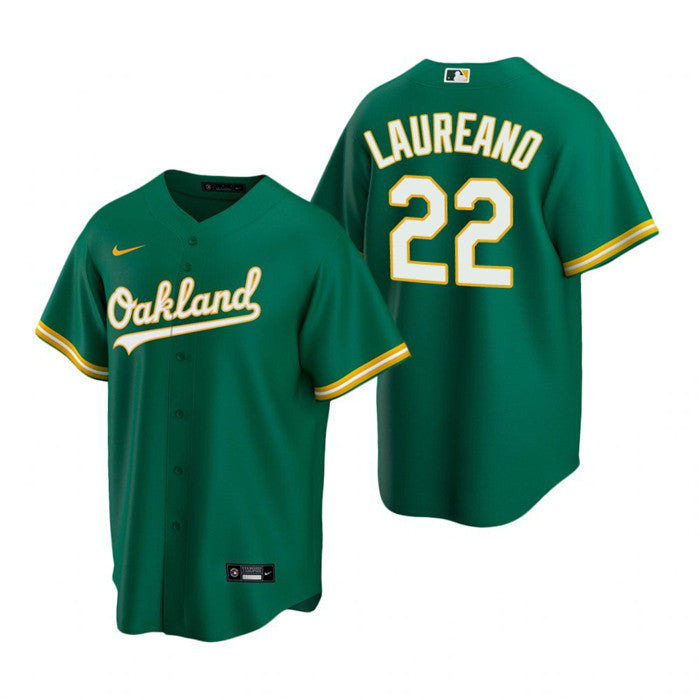 Ramón Laureano Oakland Athletics green jersey