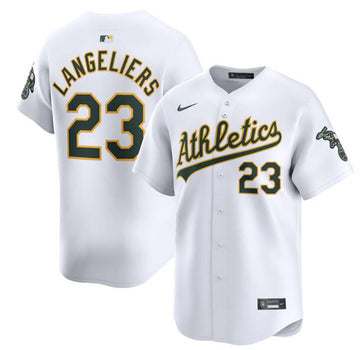 Shea Langeliers Oakland Athletics white Limited jersey