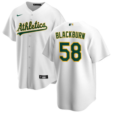 Paul Blackburn Oakland Athletics white jersey