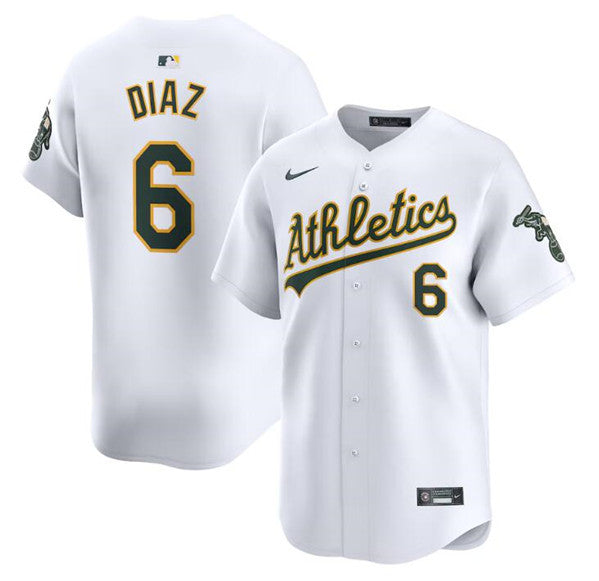 Jordan Diaz Oakland Athletics white Limited jersey