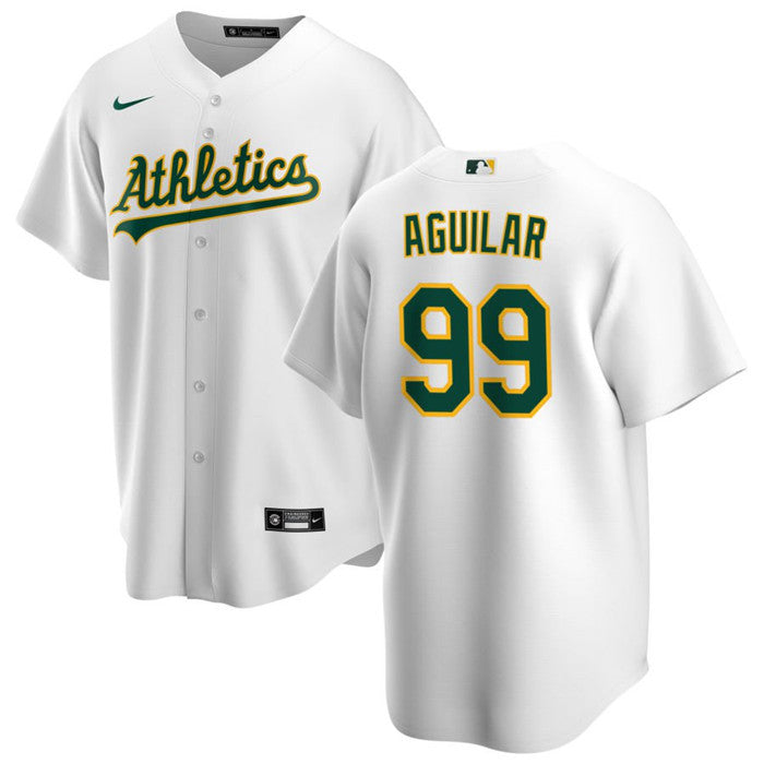 Jesús Aguilar Oakland Athletics white jersey