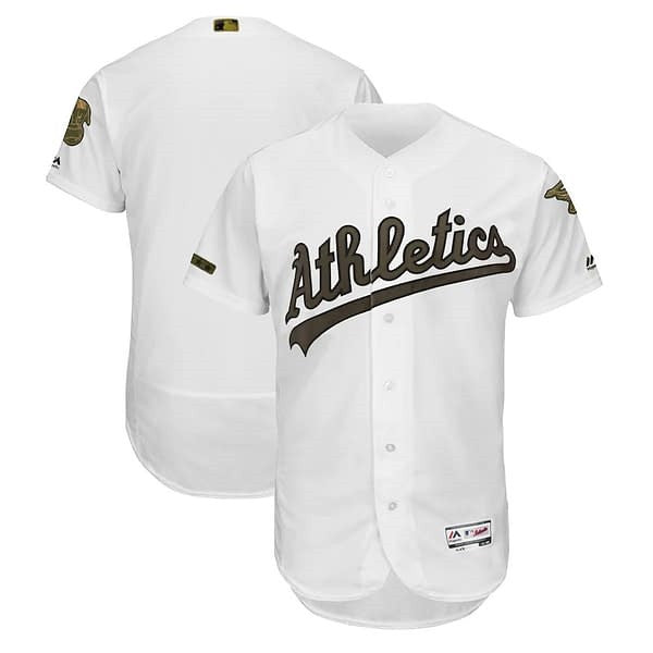 Custom Oakland Athletics white jersey