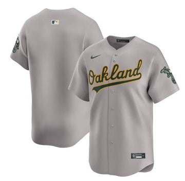 Custom Oakland Athletics gray Limited jersey