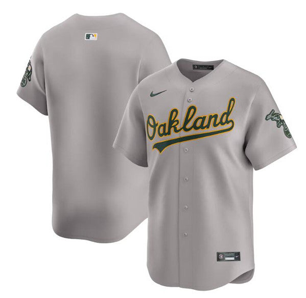 Custom Oakland Athletics gray Limited jersey
