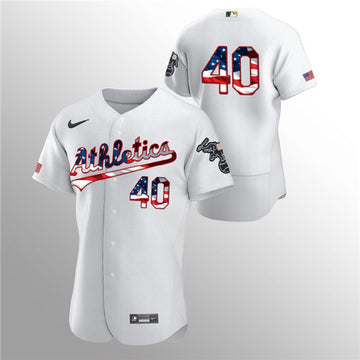 Oakland Athletics white jersey