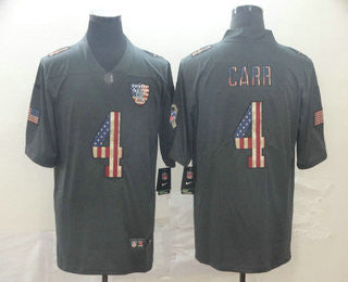 Derek Carr Las Vegas Raiders black Salute To Service jersey
