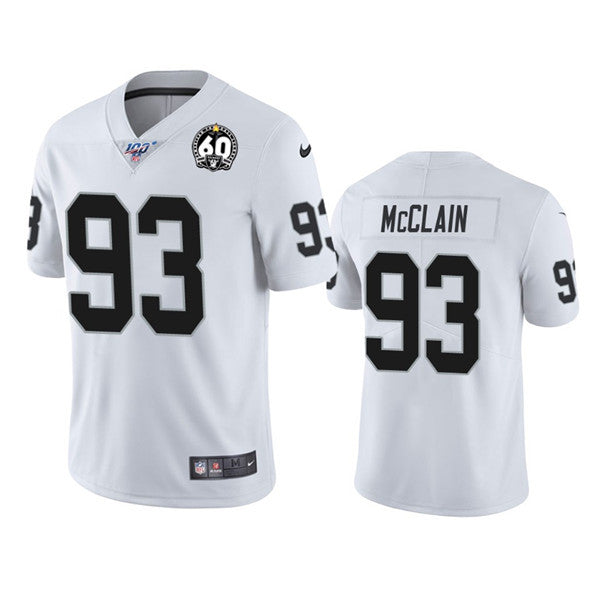 Terrell McClain Las Vegas Raiders white Vapor jersey