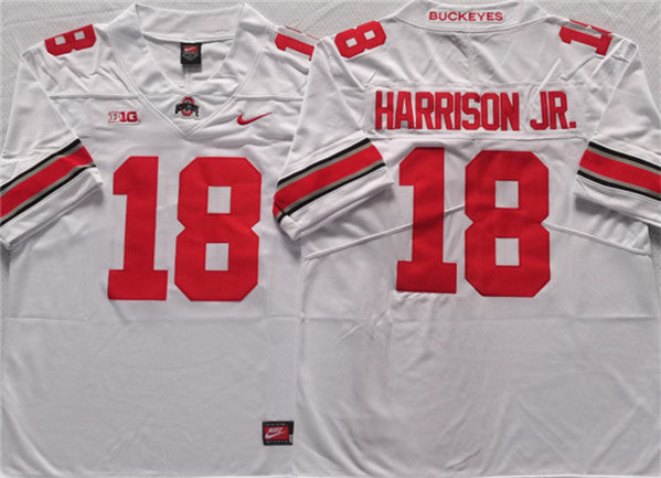 Harrison Jr Ohio State Buckeyes white jersey