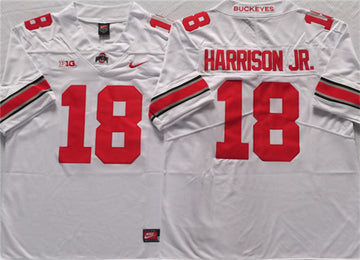 Harrison Jr Ohio State Buckeyes white jersey