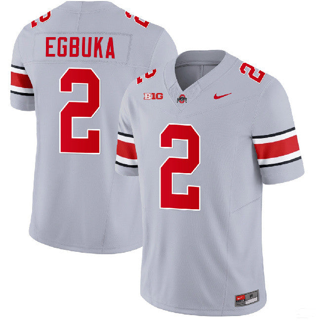 Emeka Egbuka Ohio State Buckeyes gray Limited jersey