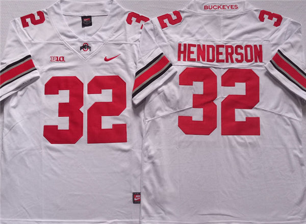 Henderson Ohio State Buckeyes white jersey