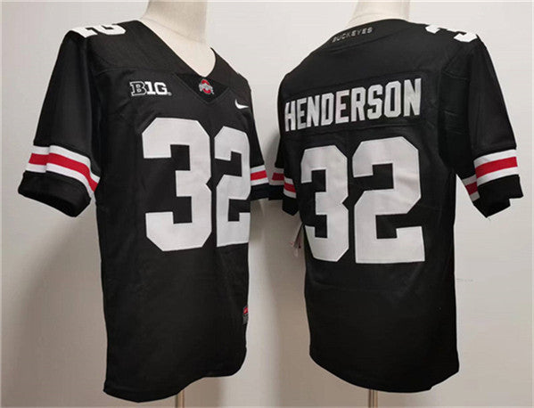 TreVeyon Henderson Ohio State Buckeyes black Limited jersey