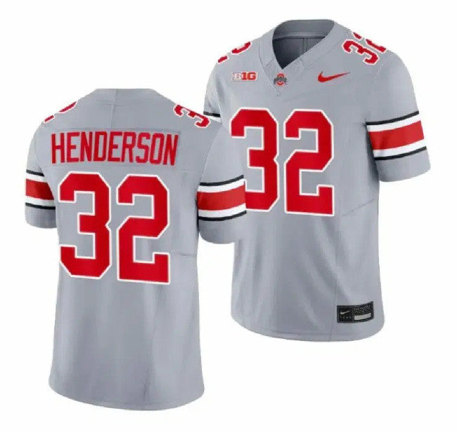 TreVeyon Henderson Ohio State Buckeyes gray Limited jersey