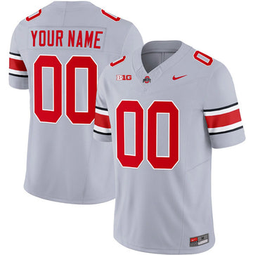 Custom Ohio State Buckeyes gray Limited jersey