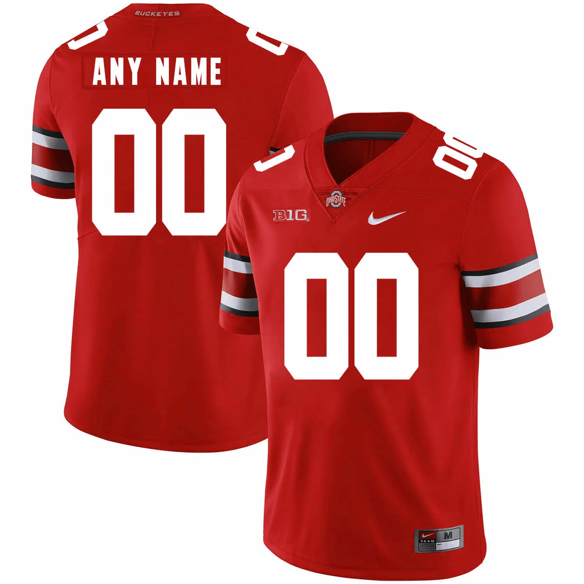Custom Ohio State Buckeyes red jersey
