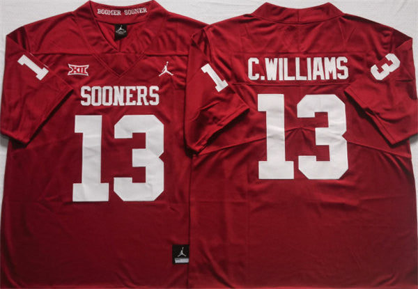 C.WILLIAMS Oklahoma Sooners red jersey