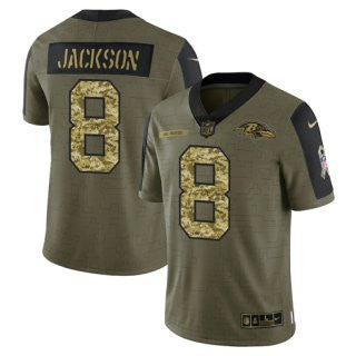 Baltimore Ravens olive Salute To Service jersey