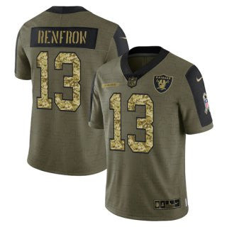 Las Vegas Raiders olive Salute To Service jersey