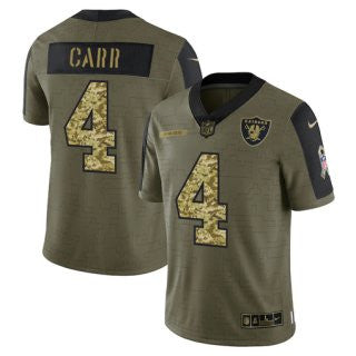 Las Vegas Raiders olive Salute To Service jersey