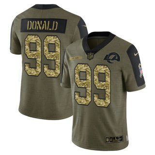 Los Angeles Rams olive Salute To Service jersey