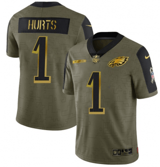 Philadelphia Eagles olive Salute To Service jersey