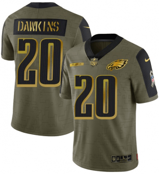 Philadelphia Eagles olive Salute To Service jersey